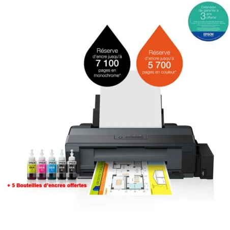 Imprimante À RÉSERVOIR INTÉGRÉ EPSON L1300 A3+ COULEUR (C11CD81403)