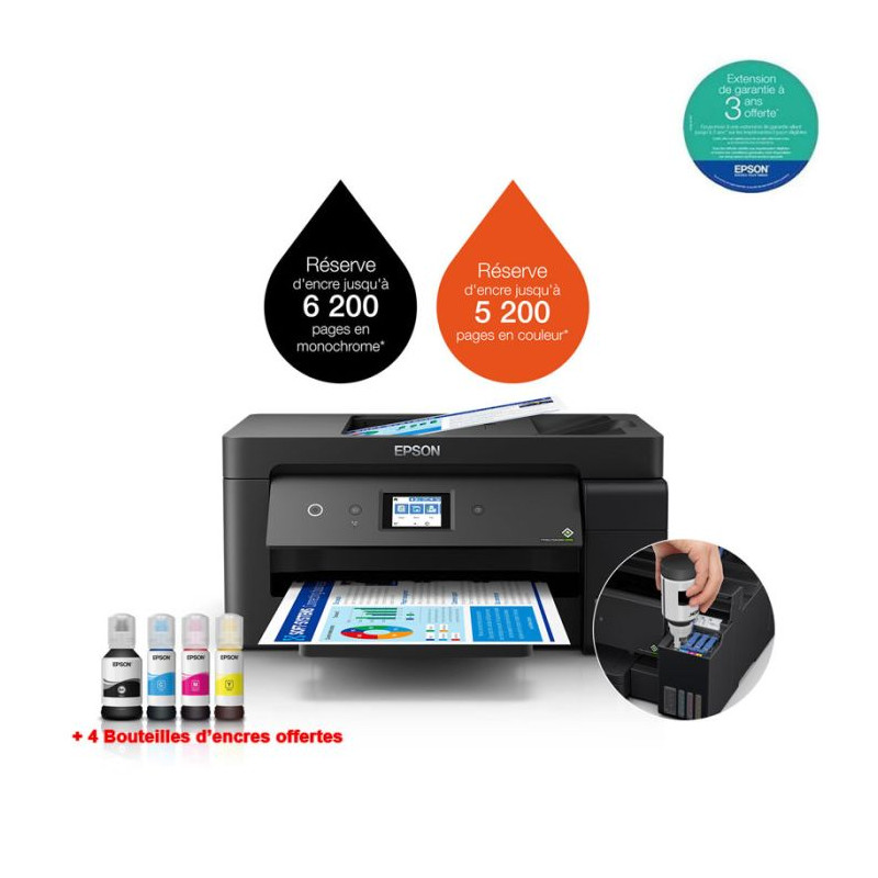 Imprimante JET D'ENCRE EPSON ECOTANK L14150 4EN1 A3+