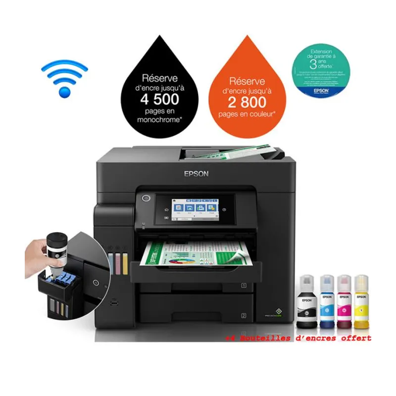 Imprimante JET D'ENCRE EPSON ECOTANK ITS L6550 4EN1 COULEUR WIFI