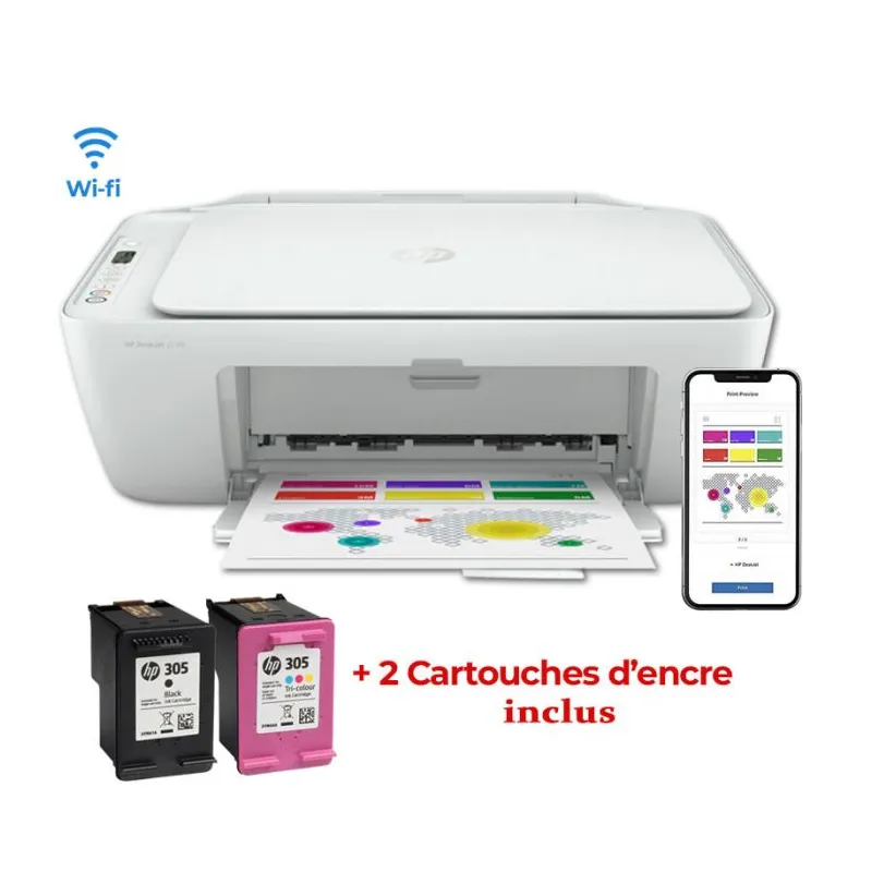 Imprimante HP DESKJET 2720 3en1 COULEUR WIFI (3XV18B)