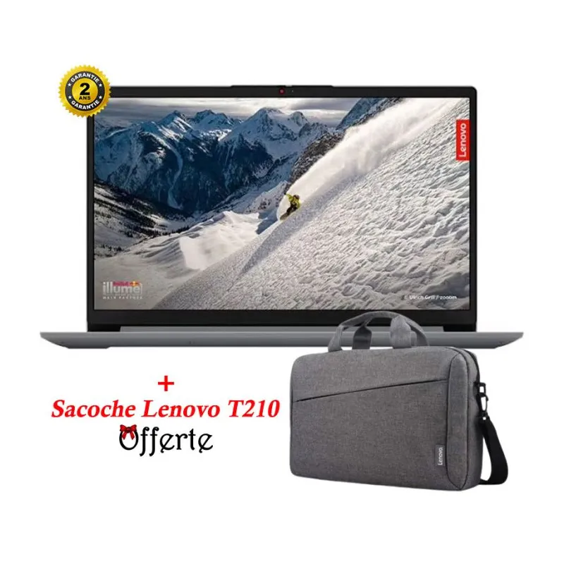 Pc Portable LENOVO IDEAPAD 1 15AMN7 AMD ATHLON 8GO 256GO SSD - GRIS (82VG00NYFG)