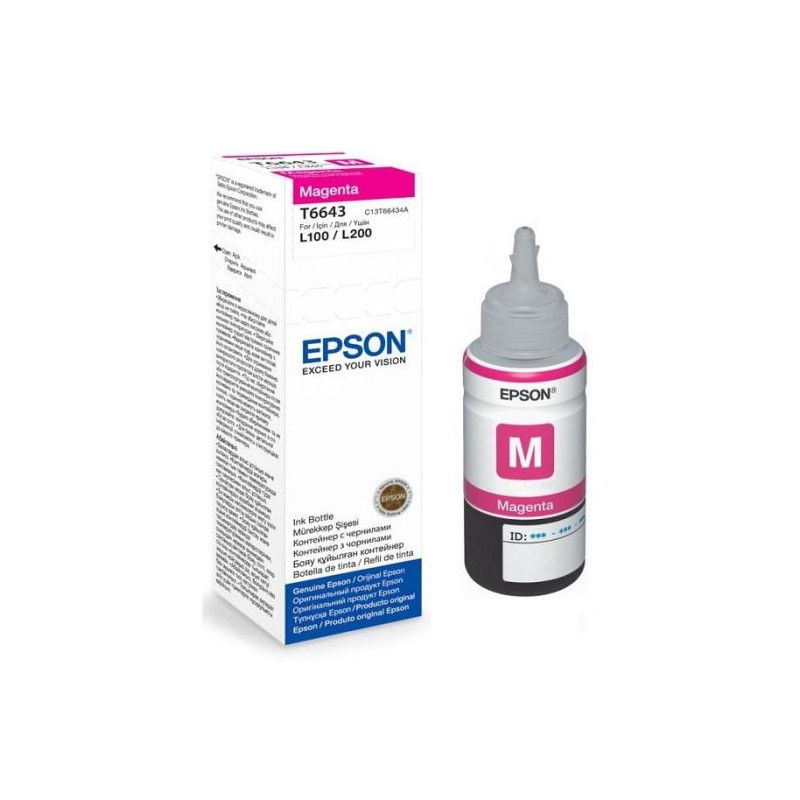 Bouteille D'encre Original EPSON T6643 - Magenta