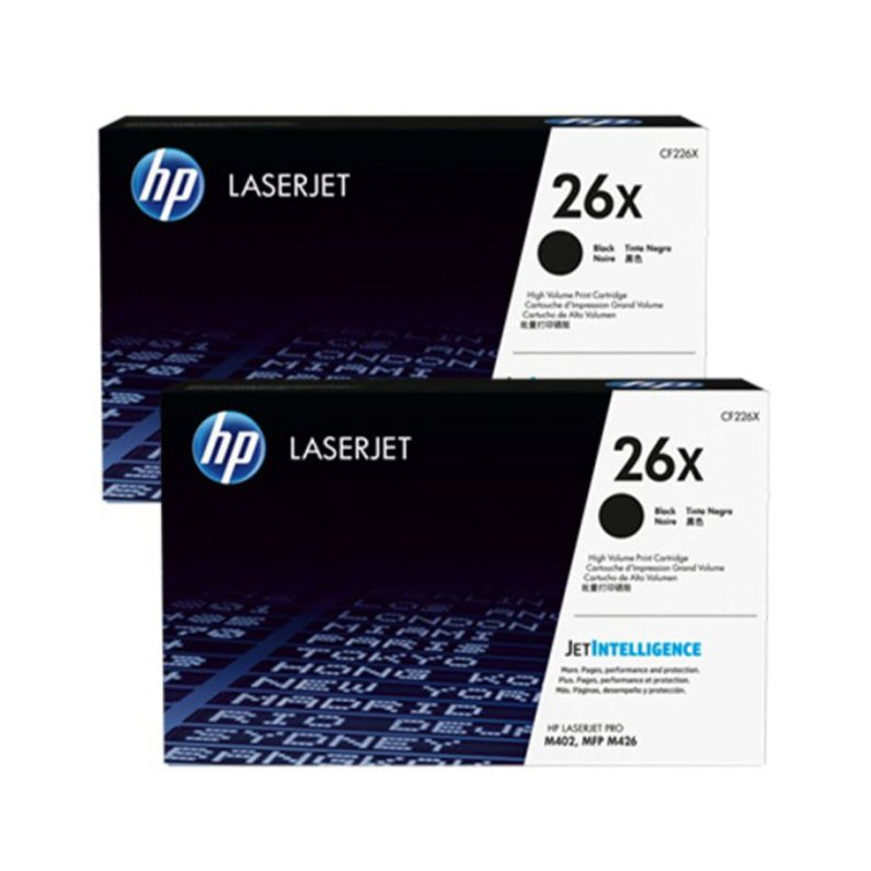 Pack De 2 Toner LaserJet originales HP 26X à Haute Capacité Noir - CF226XD