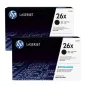 Pack De 2 Toner LaserJet originales HP 26X à Haute Capacité Noir - CF226XD