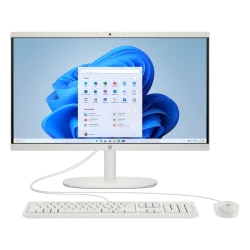 Pc de Bureau All in One Hp 22-DG0006NK Intel N200 8Go 256Go SSD - Blanc