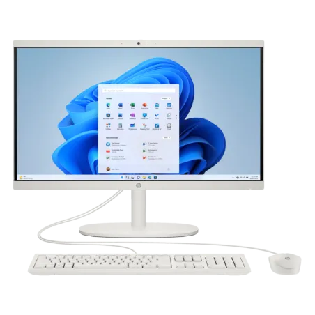 Pc de Bureau All in One Hp 22-DG0006NK Intel N200 8Go 256Go SSD - Blanc