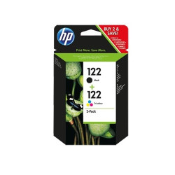 Pack de 2 Cartouches Original HP 122 - Noir et 3 couleurs