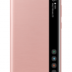 etui clear view pour note20 ultra pink