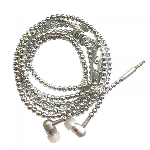 jewelry pearl necklace stereo earphones PROMATE