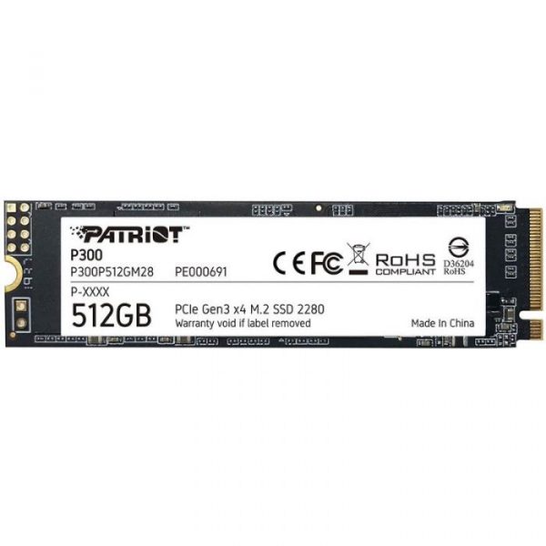 DISQUE DUR INTERNE PATRIOT P300 512GO SSD M.2 2280 (P300P512GM28)