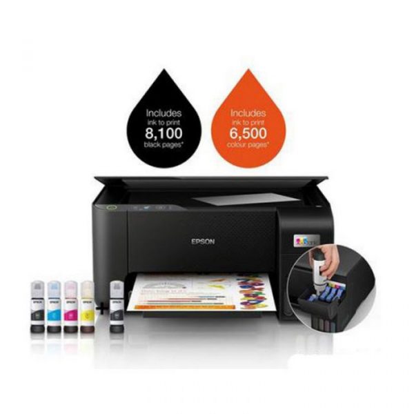 Imprimante À RÉSERVOIR INTÉGRÉ EPSON ECOTANK L3210 3EN1 COULEUR - NOIR (C11CJ68403) sigshop