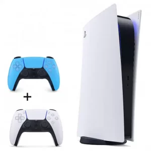 Sony PlayStation 5 Edition Digital ( 1 Manette ) + 1 Manette gratuite (Iceblue) SIGSHOP