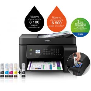 Imprimante À RÉSERVOIR INTÉGRÉ EPSON ECOTANK L5190 4EN1 COULEUR - NOIR ( C11CG85404) )sigshop